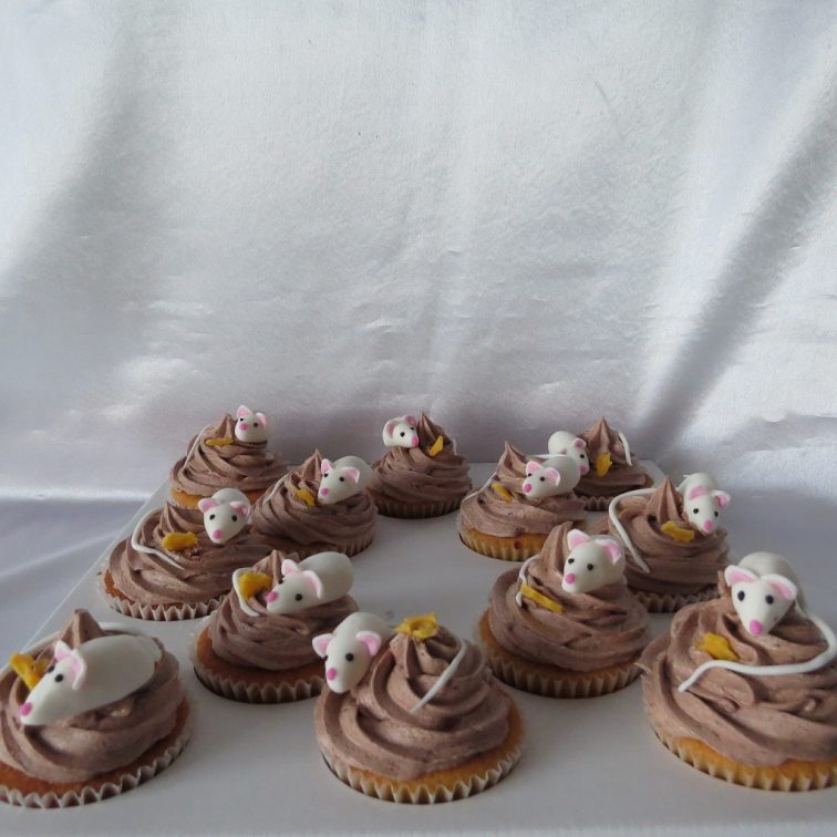 White Mouse Cupcakes