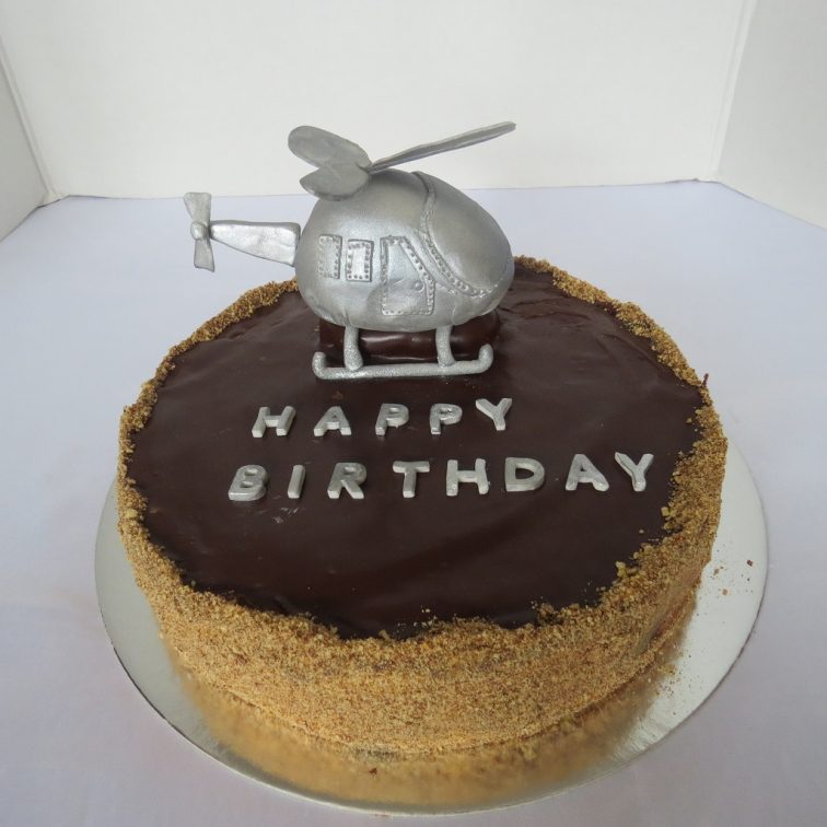 Cake with helicopter