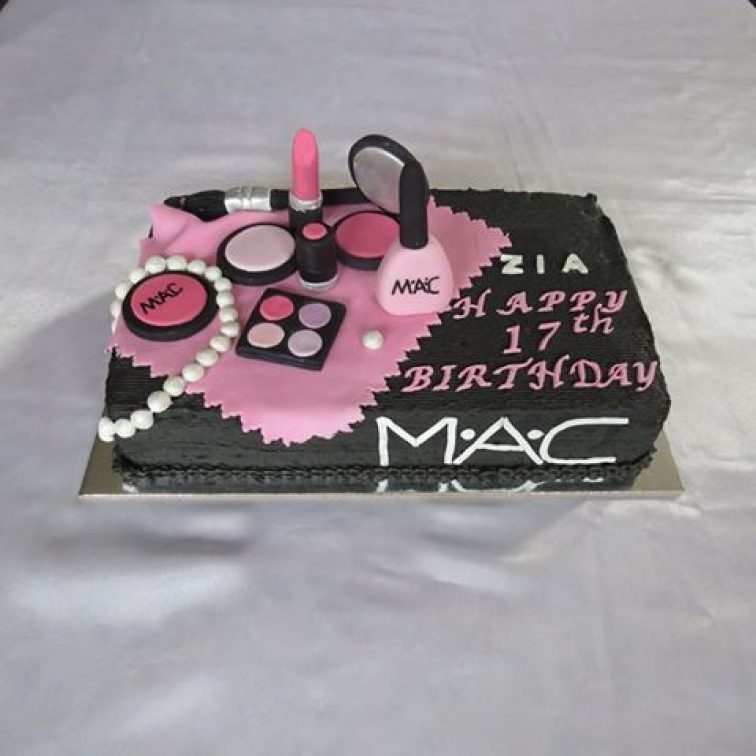 Mac Makeup buttercream cake