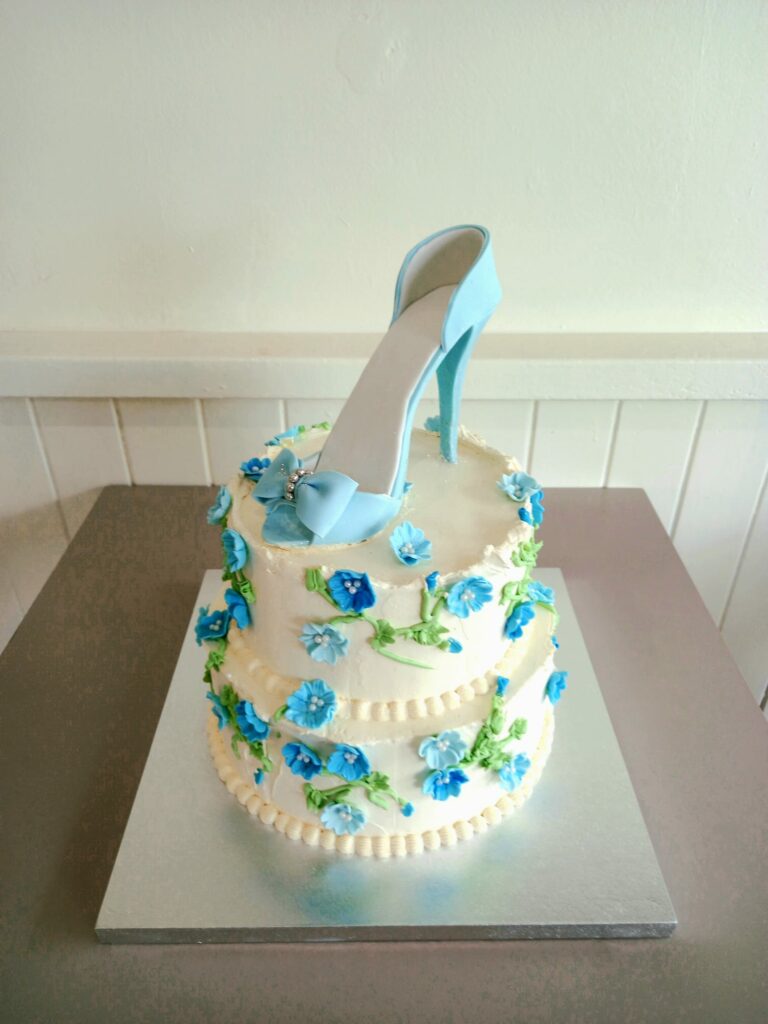 Blue High Heel Buttercream Cake