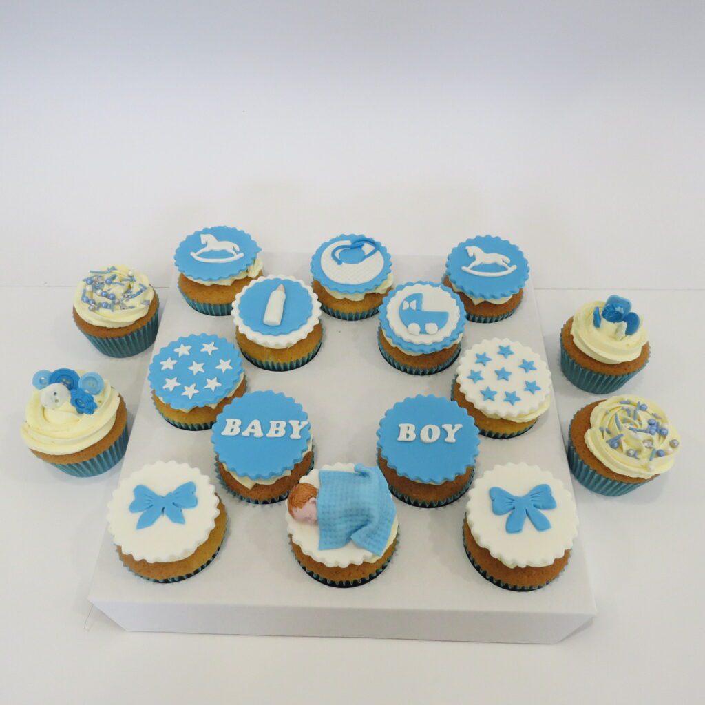 Baby Shower Cupcakes for a Boy