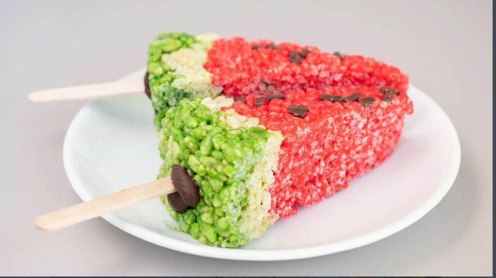 Watermelon Krispy Rice Treats